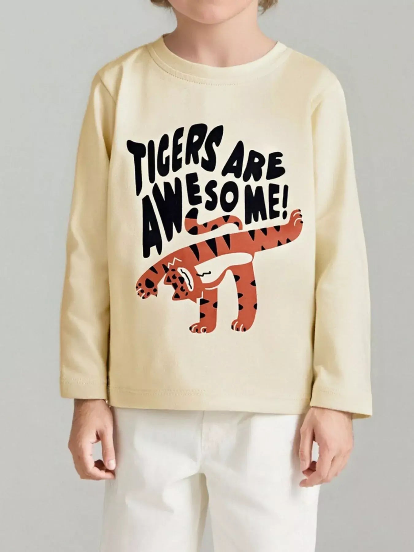 Children's Tigers Graphic Long Sleeve T-Shirt - Trendsi - Flyclothing LLC