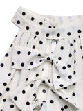 Perfee Bow Front Polka Dot Sleeveless Midi Dress - Trendsi - Flyclothing LLC
