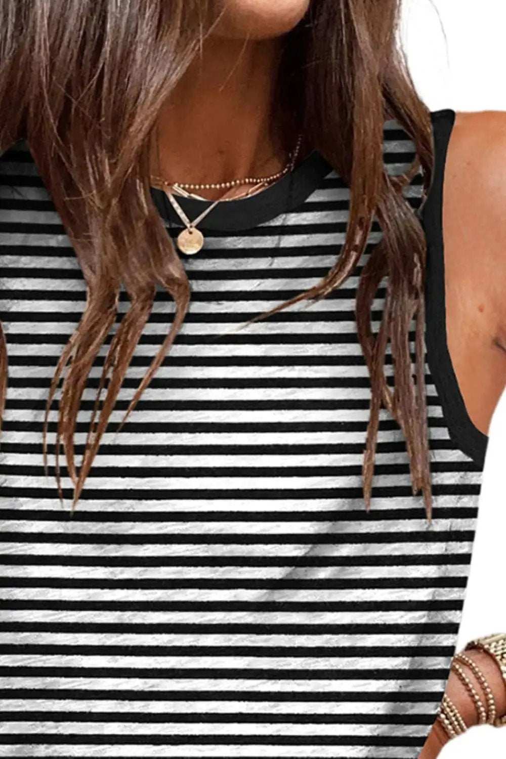 Printed Round Neck Tank - Trendsi - Flyclothing LLC