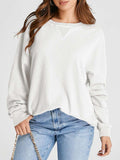 Waffle Knit Round Neck Long Sleeve T-Shirt - Trendsi - Flyclothing LLC