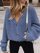 Full Size Chunky Knit Button-Down Cardigan Plus Size - Trendsi - Flyclothing LLC