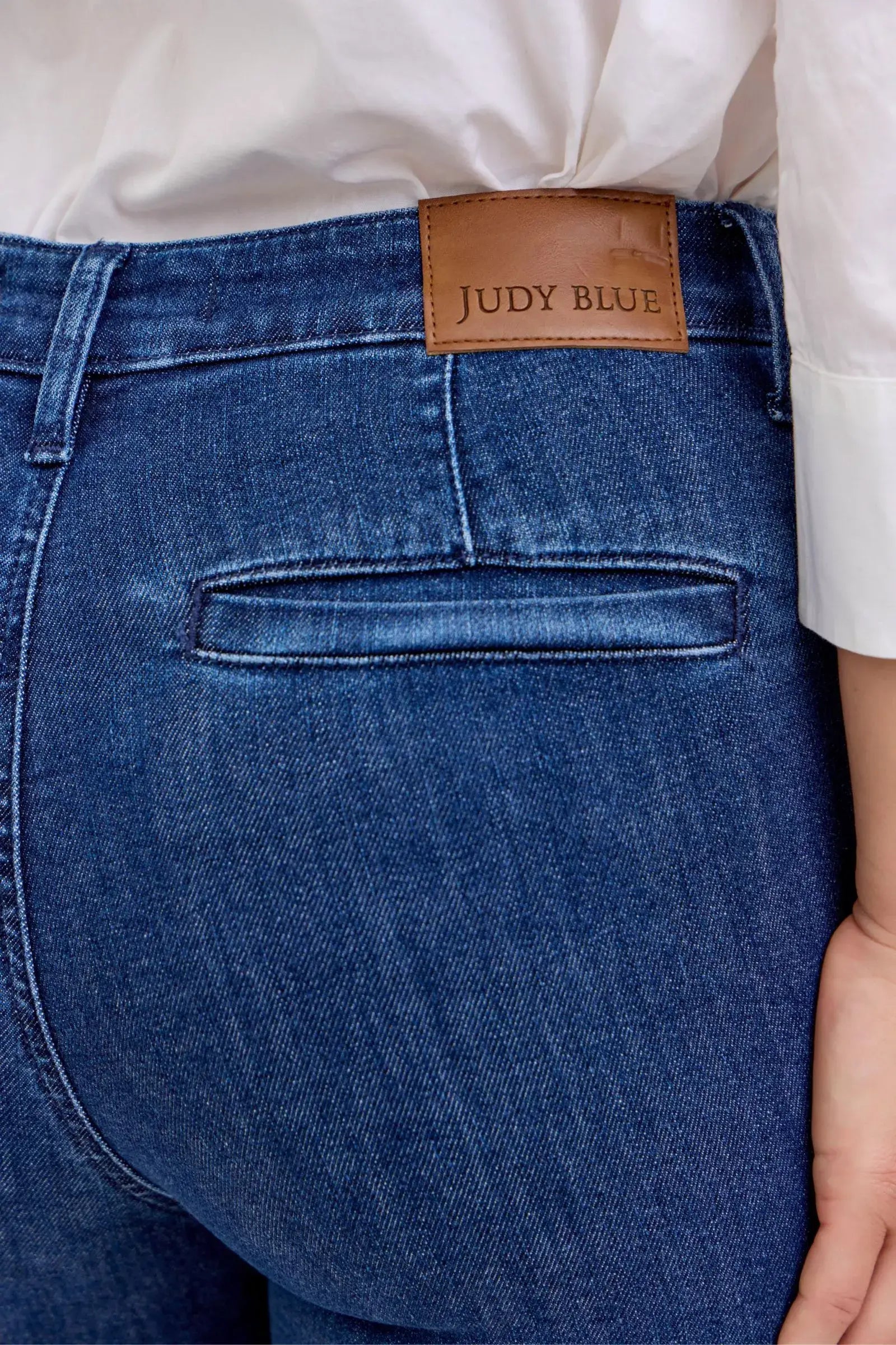 Judy Blue High Waist Flare Jeans with Front Patch Pockets - Trendsi - Flyclothing LLC