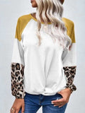 Twisted Color Block Round Neck Long Sleeve T-Shirt - Trendsi - Flyclothing LLC