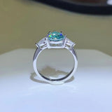 2 Carat 925 Sterling Silver Moissanite Ring - Trendsi