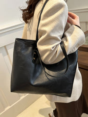 PU Leather Medium Shoulder Bag - Trendsi