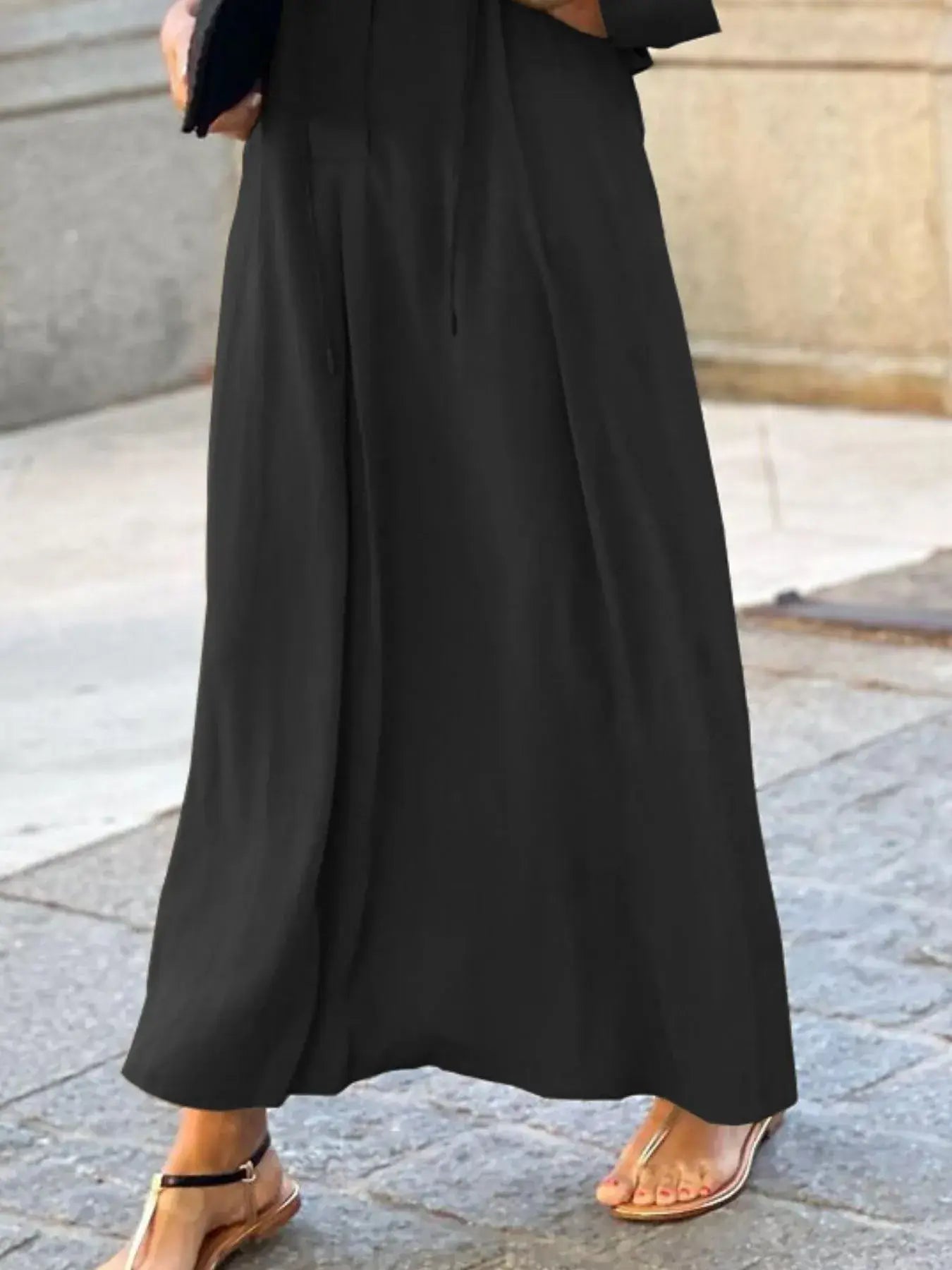 Full Size Solid Color Maxi Shirt Dress Plus Size - Trendsi - Flyclothing LLC