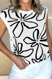 Graphic Round Neck Sweater Vest - Trendsi - Flyclothing LLC
