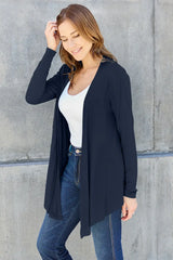 Basic Bae Full Size Open Front Long Sleeve Cardigan - ShopBasicbae - Flyclothing LLC