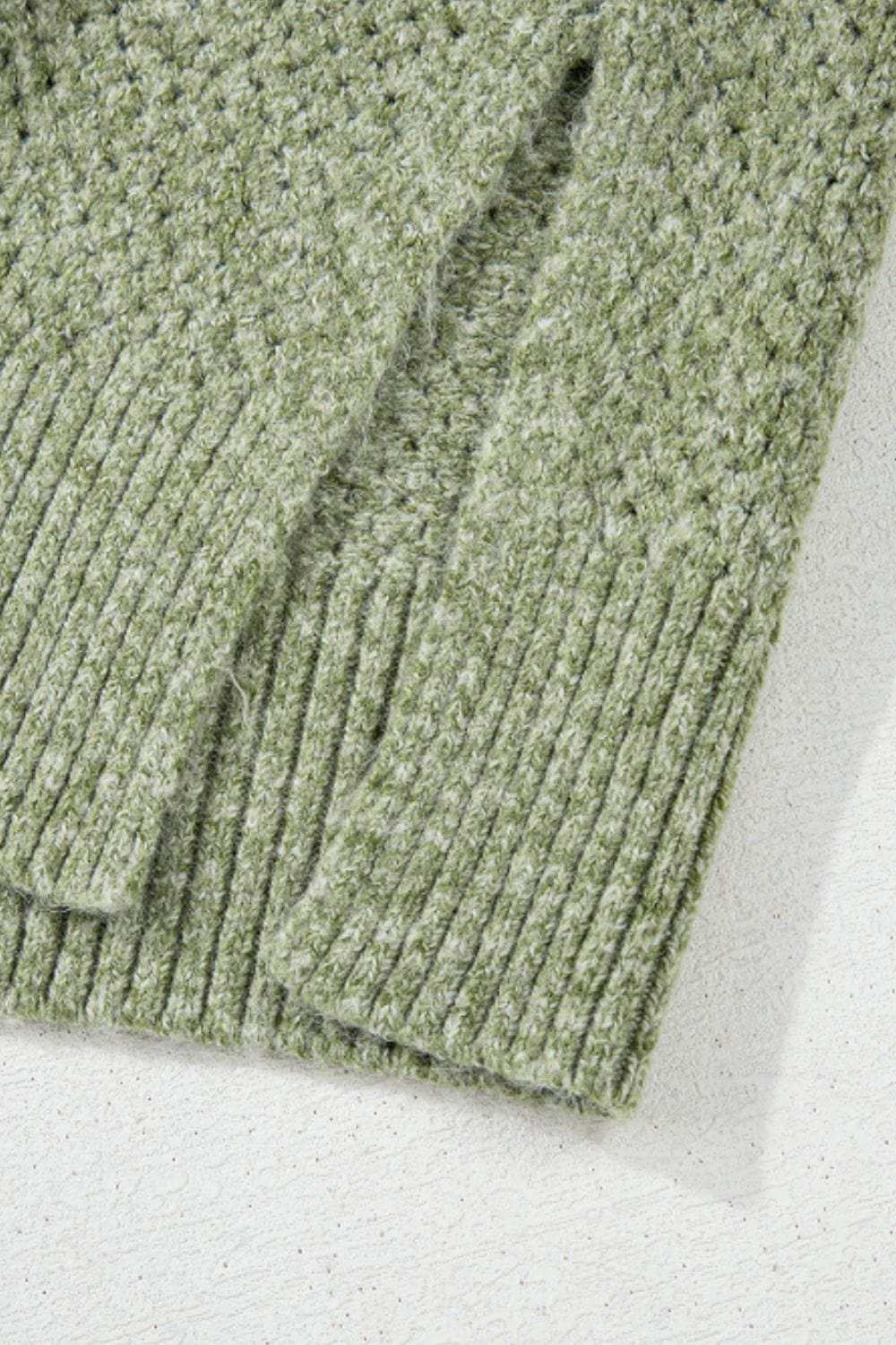 V-Neck Dropped Shoulder Long Sleeve Sweater - Trendsi - Flyclothing LLC