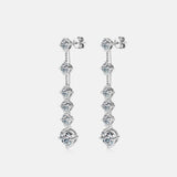 4 Carat Moissanite 925 Sterling Silver Earrings - Trendsi - Flyclothing LLC