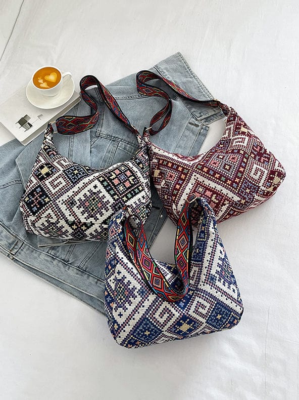 Geometric Adjustable Strap Crossbody Bag - Trendsi