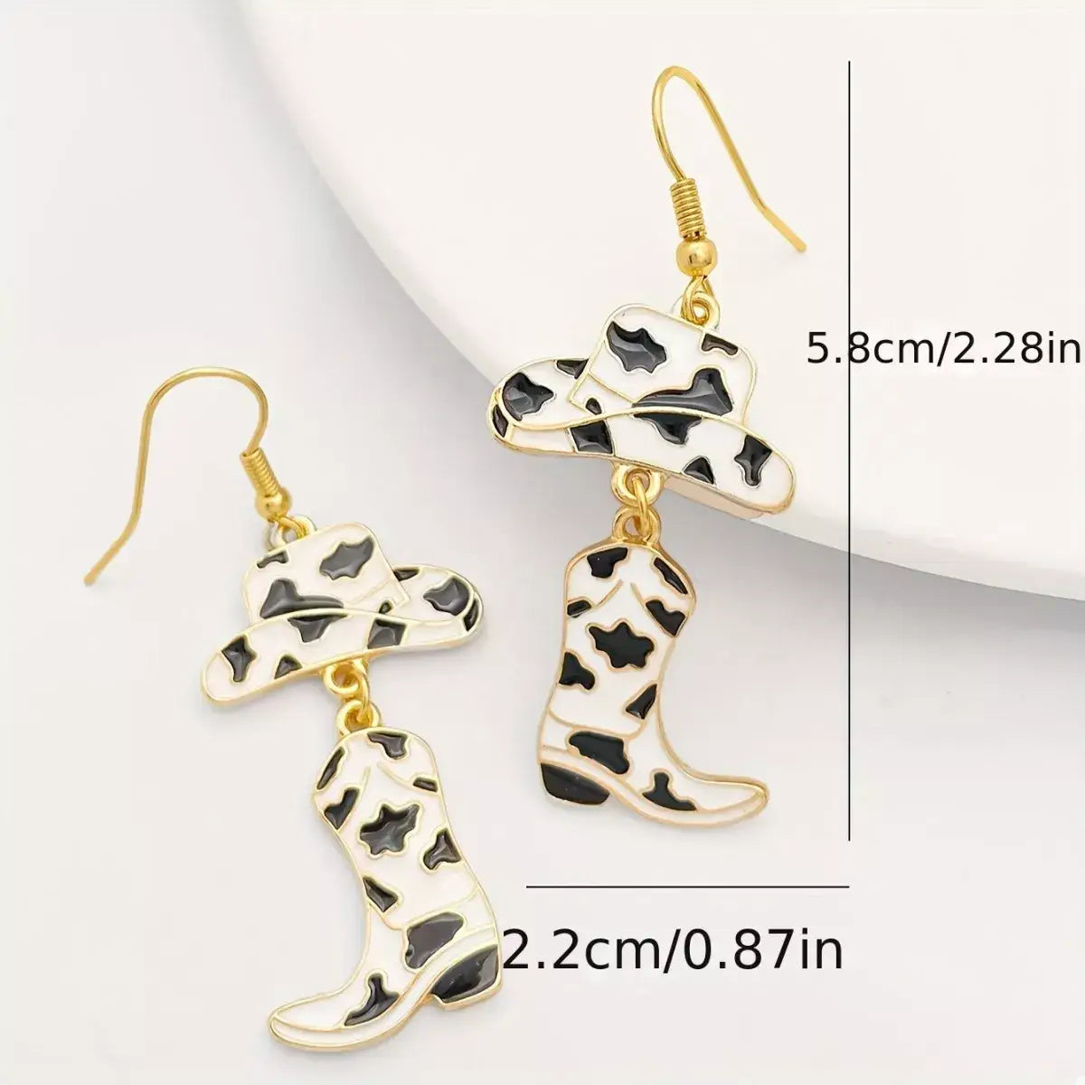 Cowboy Hat and Boot Dangle Earrings - Trendsi - Flyclothing LLC