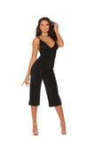 Elegant Moments Black Lycra Jumpsuit 77080