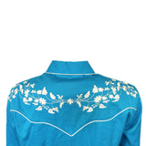 Rockmount Ranch Wear Women's Vintage Turquoise Floral Embroidered Western Shirt - Rockmount Clothing - Flyclothing LLC