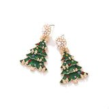 Christmas Tree Bow Earrings - Trendsi - Flyclothing LLC