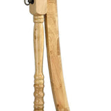 59" Natural Wood Oval Freestanding Tilting Geometric Framed Full Length Hanging Mirror - HomeRoots - Flyclothing LLC