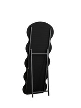 63" Black Wood Novelty Freestanding Geometric Framed Full Length Hanging Mirror - HomeRoots - Flyclothing LLC