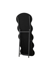63" Black Wood Novelty Freestanding Geometric Framed Full Length Hanging Mirror - HomeRoots - Flyclothing LLC