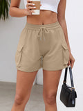 Drawstring Elastic Waist Shorts with Pockets - Trendsi