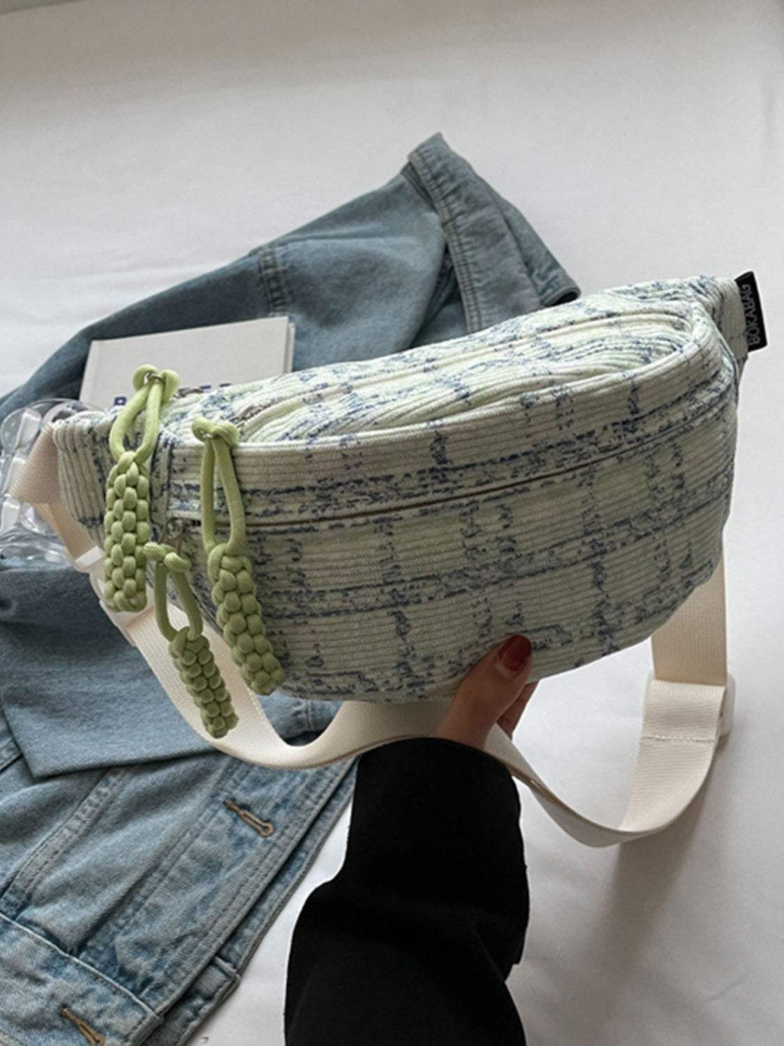 Contrast Plaid Polyester Crossbody Bag - Trendsi - Flyclothing LLC