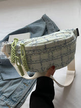 Contrast Plaid Polyester Crossbody Bag - Trendsi - Flyclothing LLC