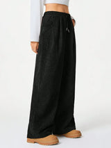 Drawstring Wide Leg Pants - Trendsi - Flyclothing LLC