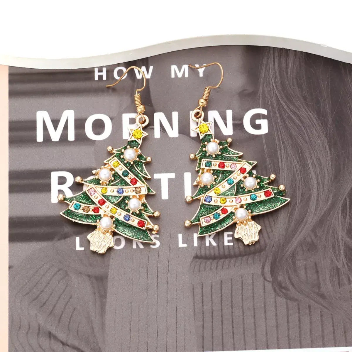 Christmas Tree Dangle Earrings - Trendsi - Flyclothing LLC