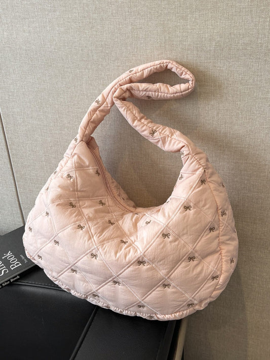 Bow Polyester Shoulder Bag - Trendsi