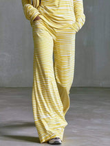 Striped Boat Neck Top and Pants Set - Trendsi - Flyclothing LLC