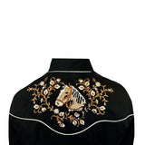 Women’s Vintage Horsehead & Floral Embroidered Western Shirt - Rockmount Ranch Wear - Flyclothing LLC