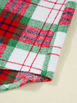 Plaid Button-Down Long Sleeve Shacket - Trendsi - Flyclothing LLC