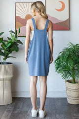 Heimish Full Size Ribbed Sleeveless Mini Tank Dress Plus Size - Trendsi - Flyclothing LLC