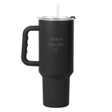 Trinity College 40oz Black Tonal Powder Coat Tumbler