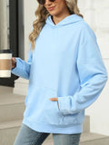 Pocketed Long Sleeve Hoodie - Trendsi