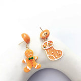 Christmas Gingerbread Man Drop Earrings - Trendsi - Flyclothing LLC