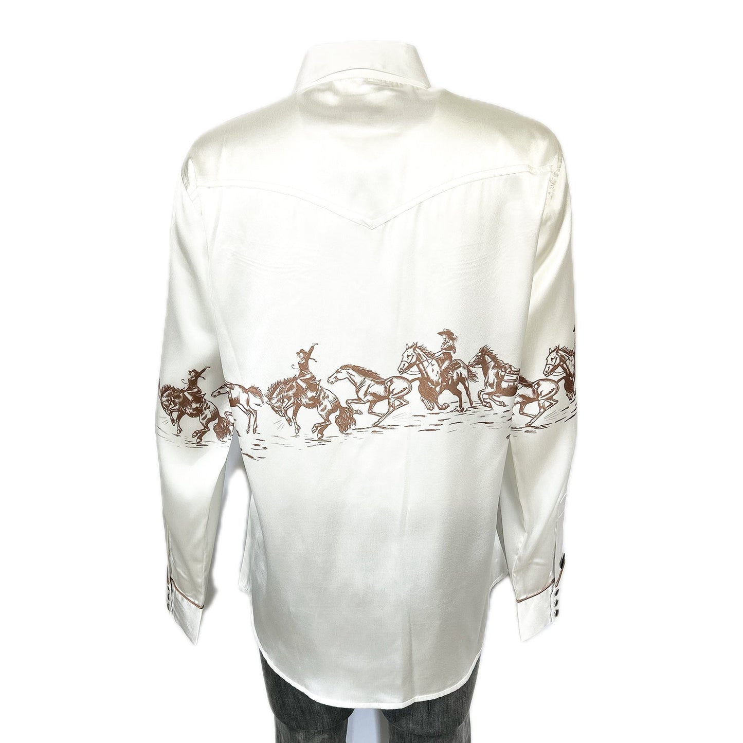 Rockmount Ranch Wear Women's Ivory Border Print Western Shirt - Rockmount Clothing - Flyclothing LLC