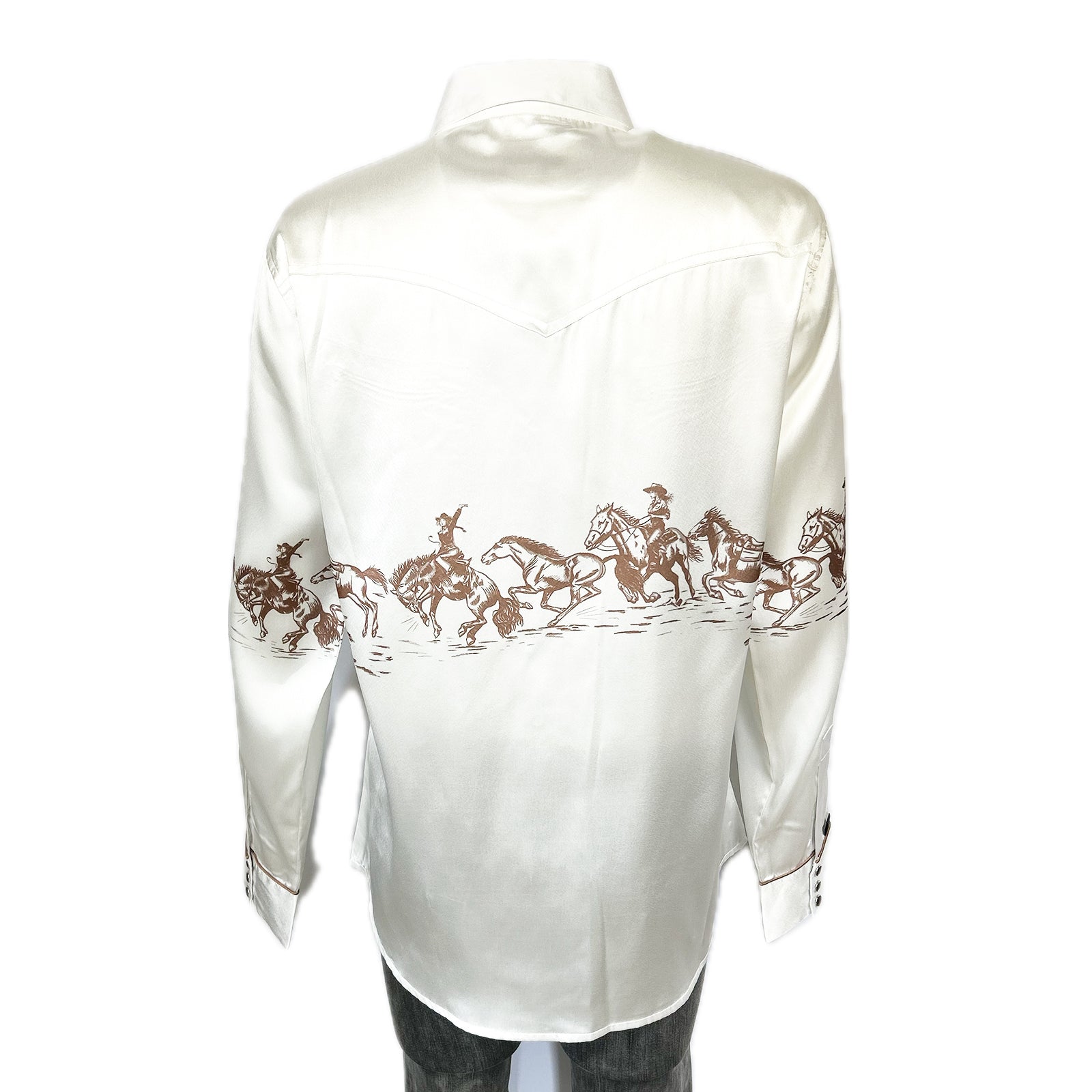 Rockmount Ranch Wear Women's Ivory Border Print Western Shirt - Rockmount Clothing - Flyclothing LLC