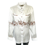 Rockmount Ranch Wear Women's Ivory Border Print Western Shirt - Rockmount Clothing - Flyclothing LLC