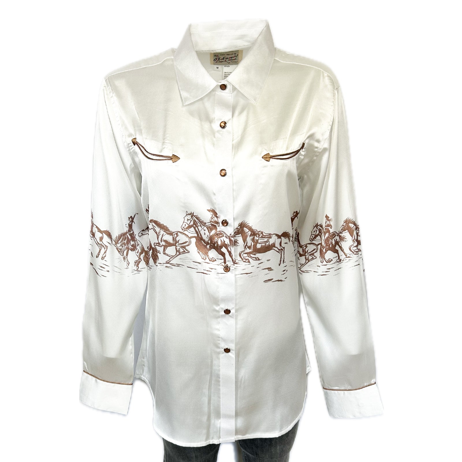 Rockmount Ranch Wear Women's Ivory Border Print Western Shirt - Rockmount Clothing - Flyclothing LLC