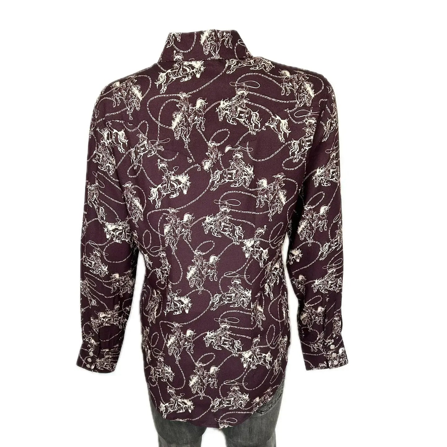 Rockmount Ranch Wear women s burgundy western print shirt - Rockmount Clothing - Flyclothing LLC