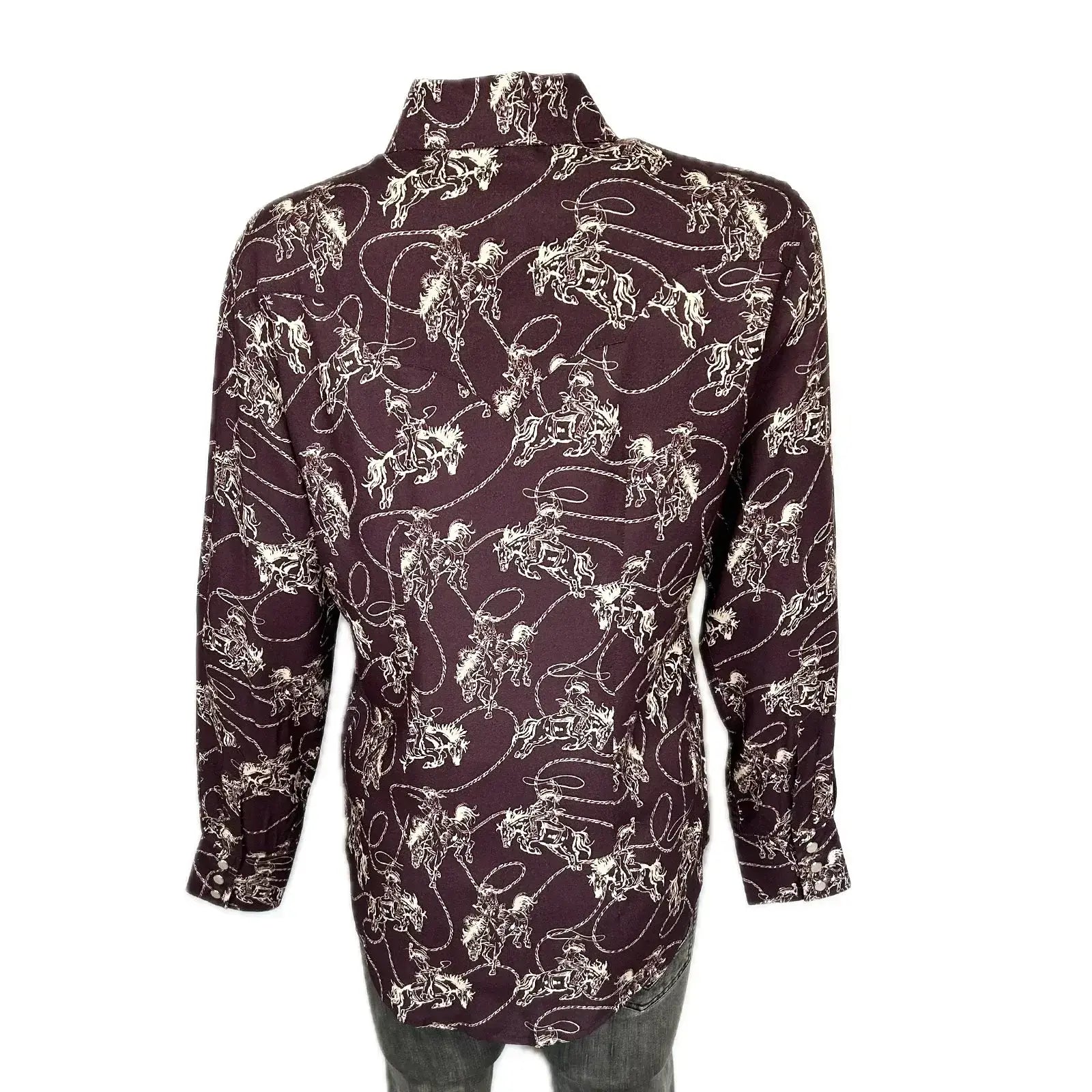 Rockmount Ranch Wear women s burgundy western print shirt - Rockmount Clothing - Flyclothing LLC