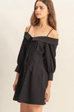 HYFVE Button Down Spaghetti Strap Mini Dress with Pockets - Trendsi