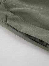 Lapel Collar Belted Cropped Trench - Trendsi - Flyclothing LLC