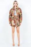 American Bazi Jacquard Weave Cargo Pocket Skirt - Trendsi