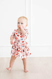 Puppy Love 3/4 Sleeve Twirl Bodysuit - Mila & Rose ® - Flyclothing LLC