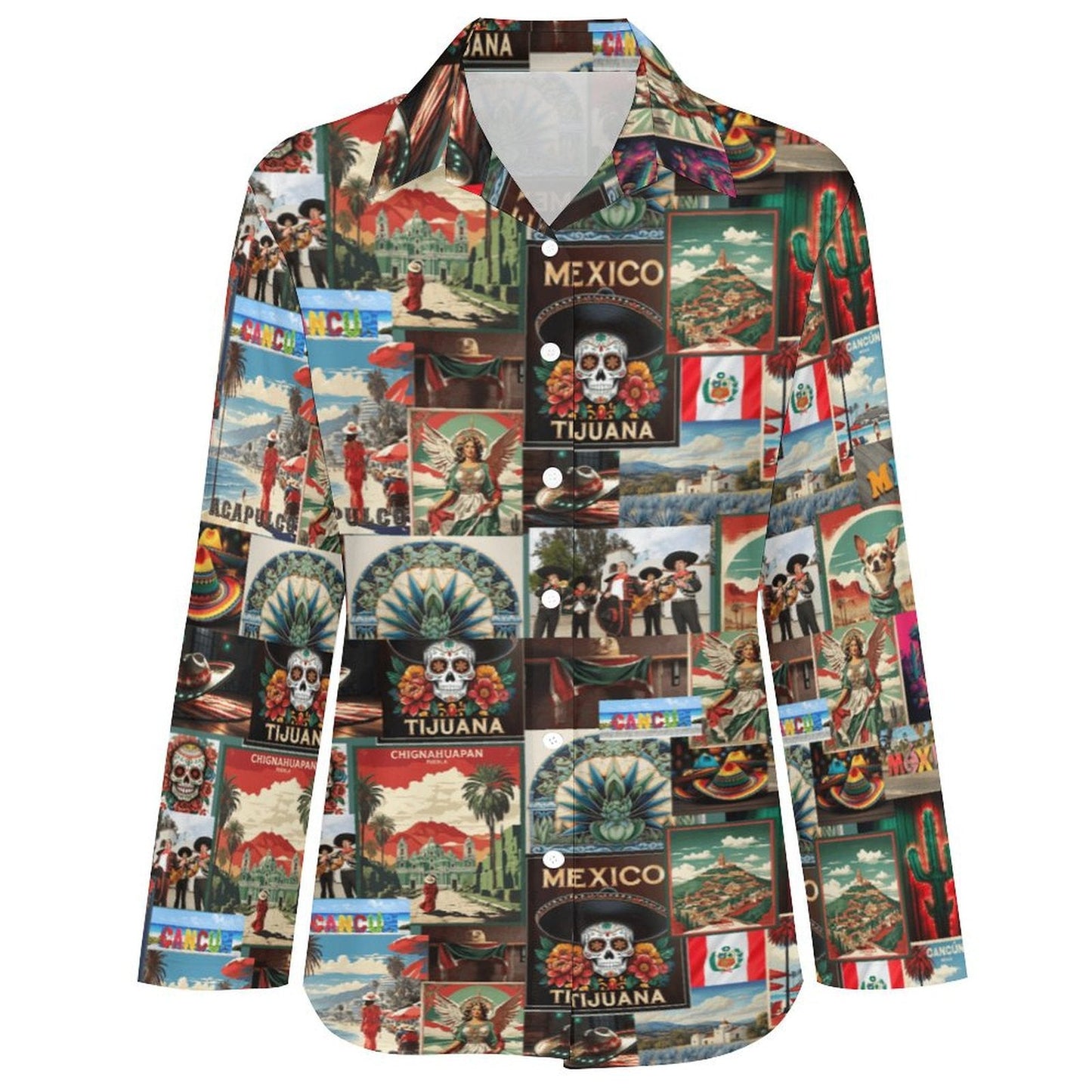 Baha Ranch Colores de Mexico Destination Mexico Button Up Shirt