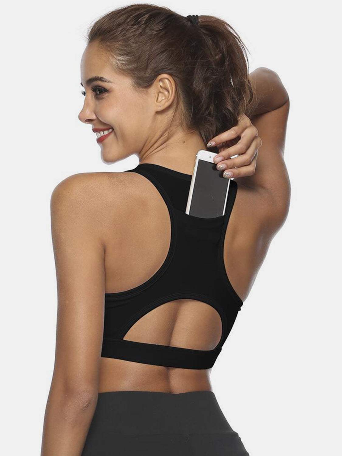 Cutout Scoop Neck Active Tank - Trendsi - Flyclothing LLC