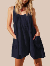 Devine Tied Scoop Neck Wide Strap Mini Dress - Trendsi - Flyclothing LLC