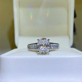 3 Carat Moissanite 925 Sterling Silver Ring - Trendsi