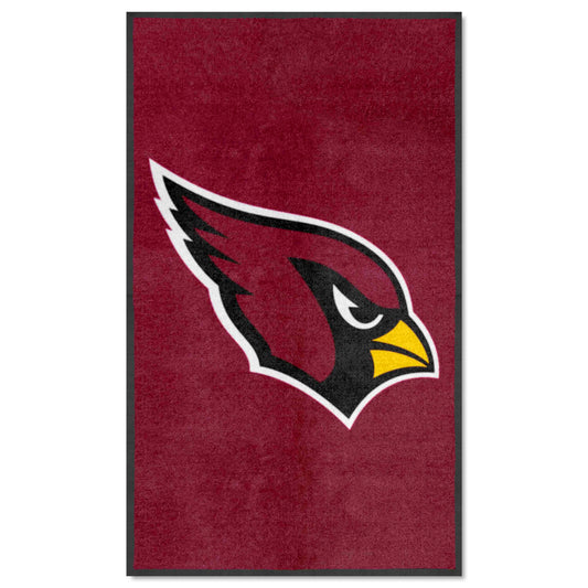 Arizona Cardinals 3X5 High-Traffic Mat with Durable Rubber Backing - Portrait Orientation - Arizona Cardinals